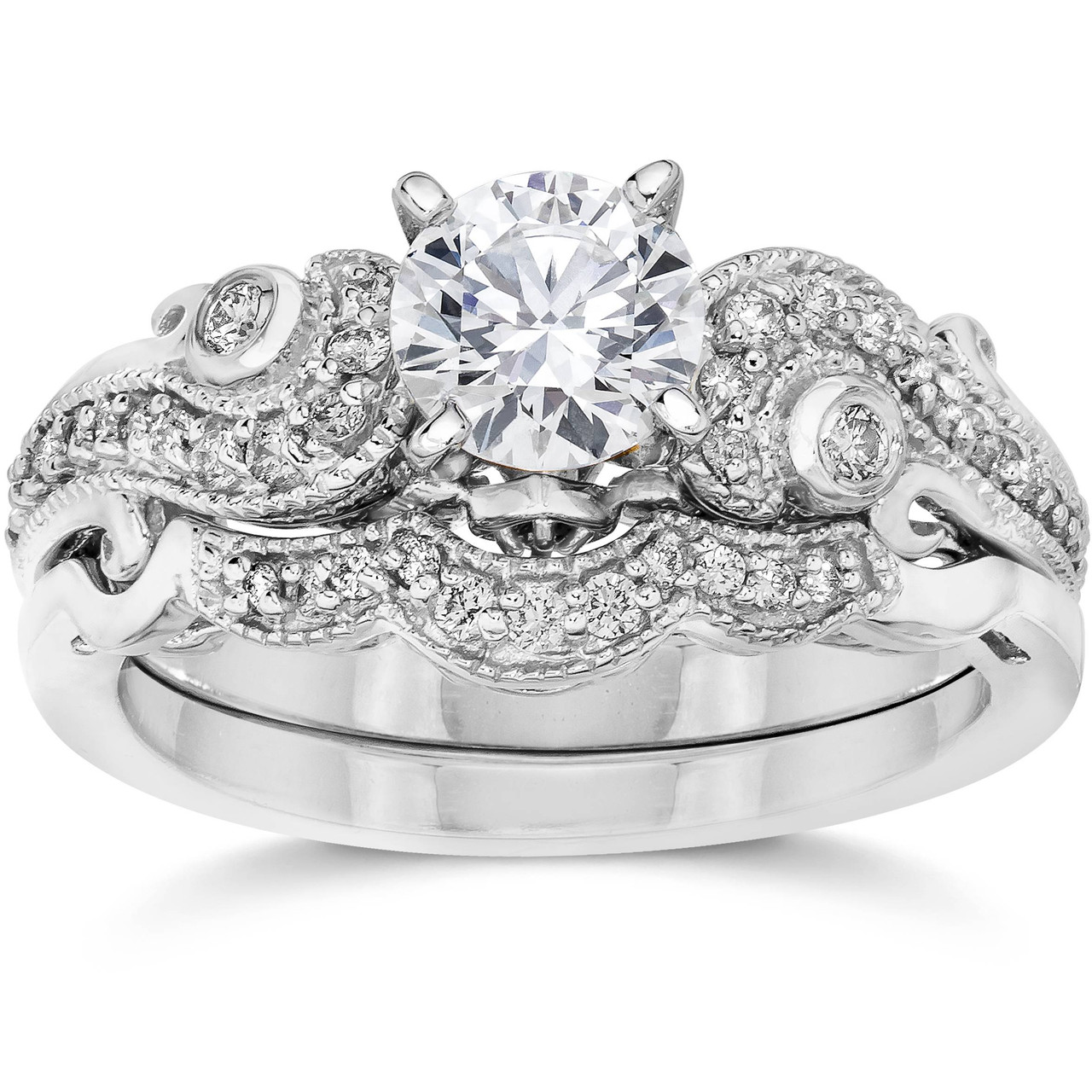 Emery 3/4Ct Vintage Diamond Engagement 