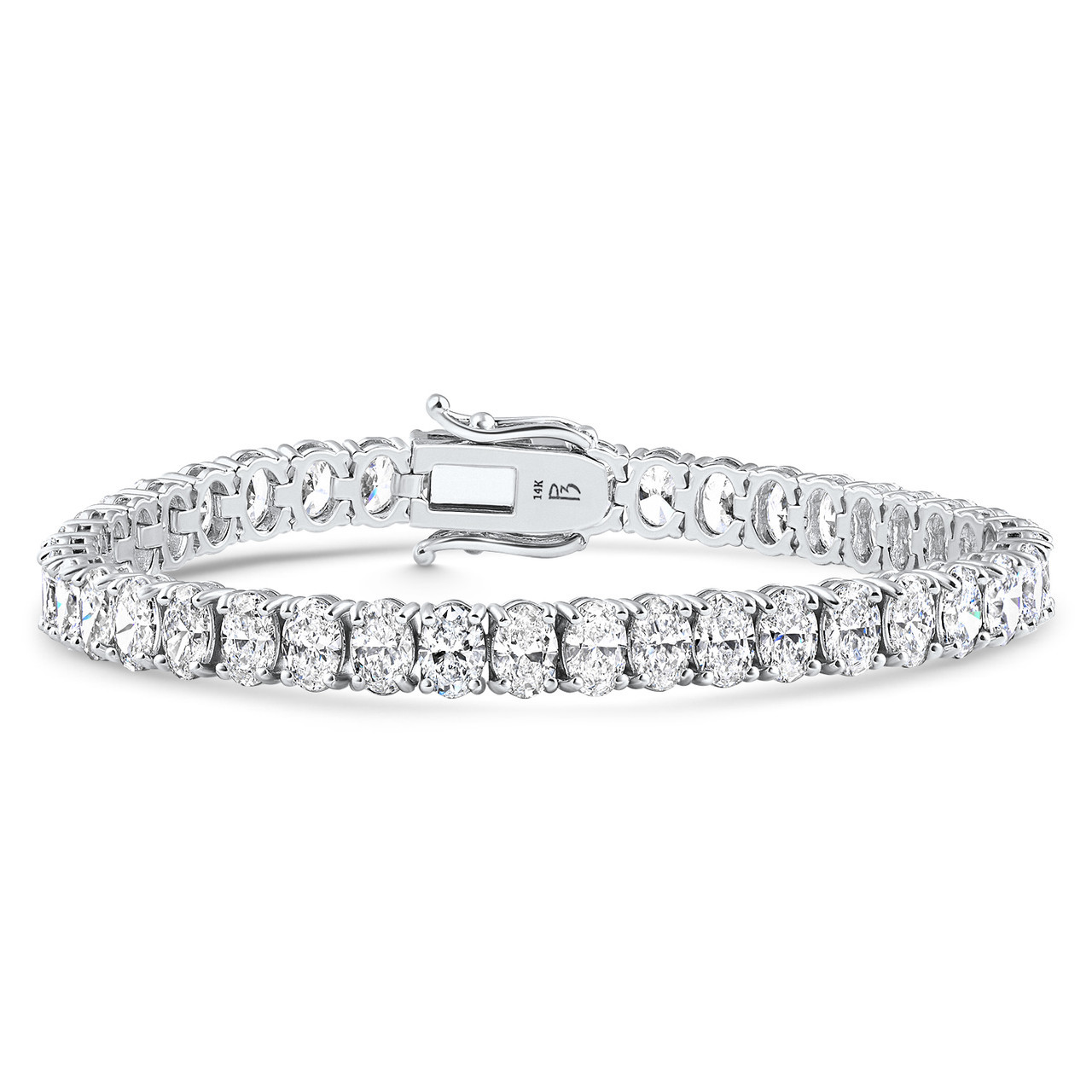 7 - 21Ct TW Oval Diamond Tennis Bracelet 14k Gold 7" Lab Grown (F-G, VS) 7 - 21Ct TW Oval Diamond Tennis Bracelet 14k Gold 7" Lab Grown (F-G, VS)
