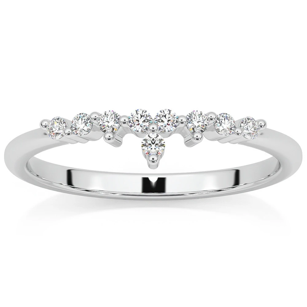 1/5Ct Stackable Diamomnd Anniversary Ring Wedding Band 14k Gold Lab Grown (F-G, VS2-SI1)
