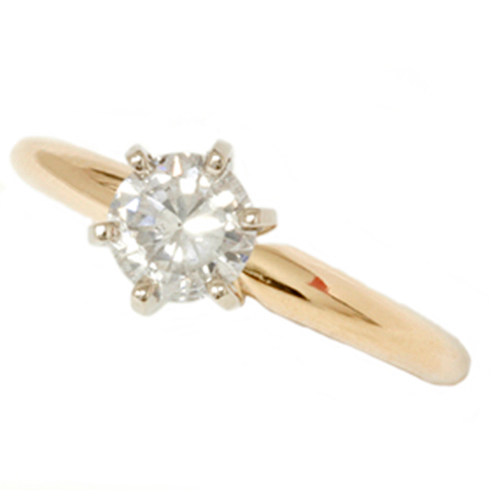 14k Yellow Gold 3/4ct Round Solitaire Diamond Engagement Ring (G-H, I1)