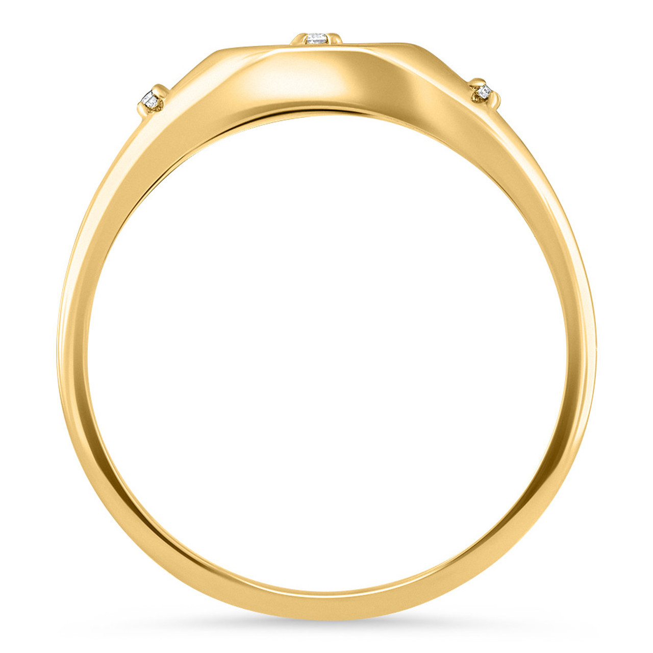Diamond Starburst Stackable Ring 14k Yellow Gold (G-H, I1) Diamond Starburst Stackable Ring 14k Yellow Gold (G-H, I1)