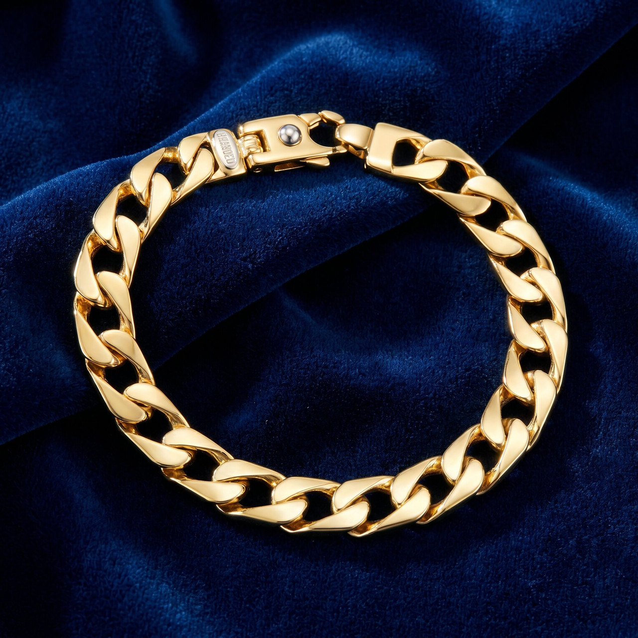 Men's Cuban 14k Yellow Gold Solid Heavy 9mm Link Bracelet 8.5"