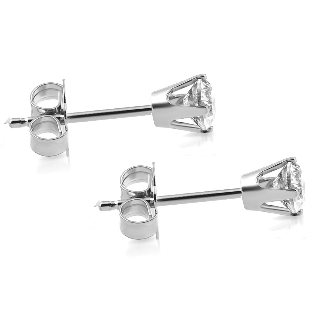 1/4 Ct Diamond Studs 14k White Gold (F-G, VS)