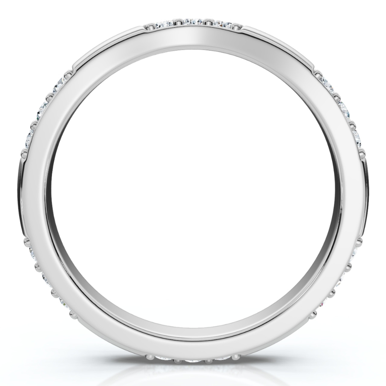 1/3Ct Diamond Contour Wedding Guard Ring Womens Band 14k Gold Lab Grown (F-G, VS2-SI1) 1/3Ct Diamond Contour Wedding Guard Ring Womens Band 14k Gold Lab Grown (F-G, VS2-SI1)