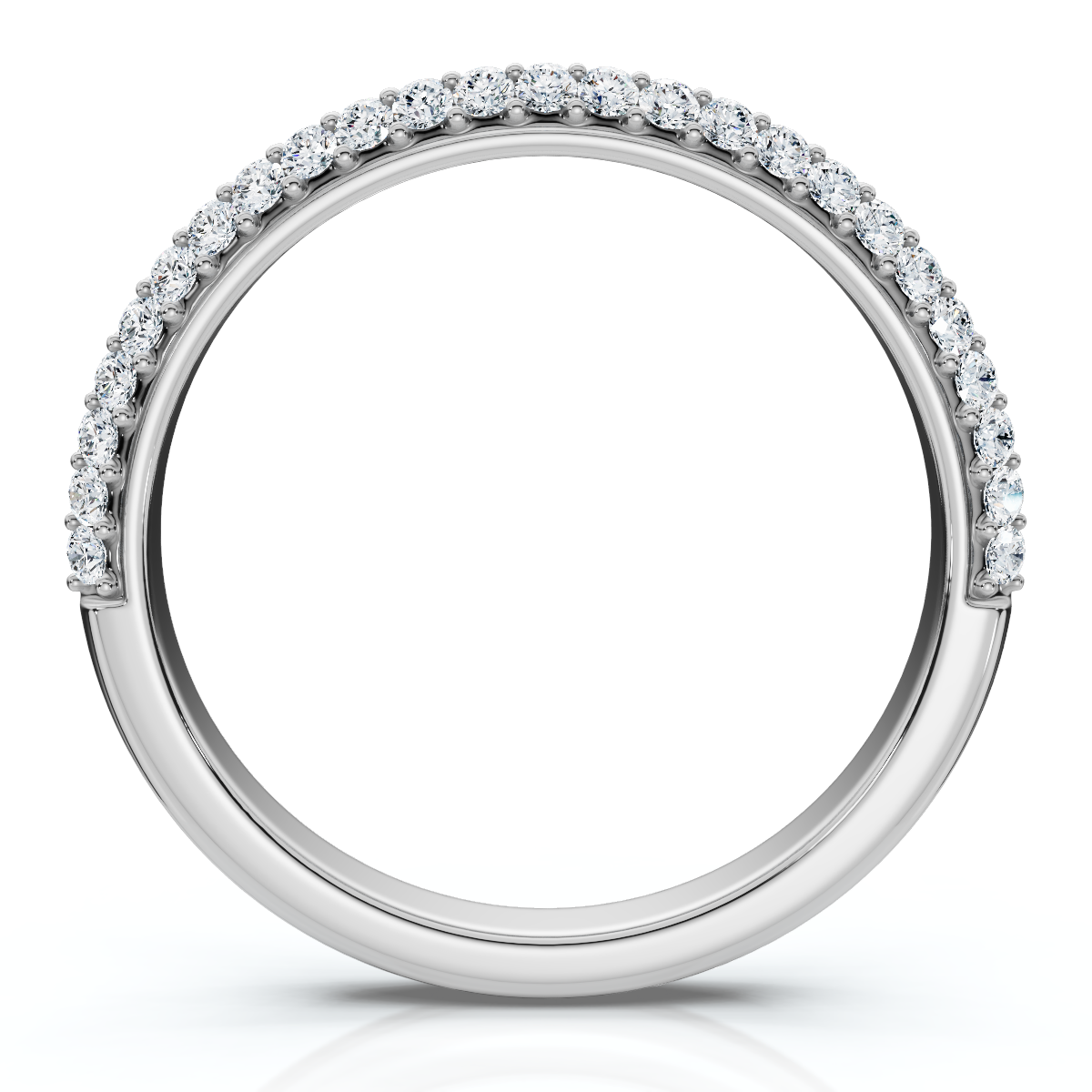 1/4Ct TW Diamond Micro Pave Wedding Ring Stackable Band 14k Gold Lab Grown (F-G, VS)