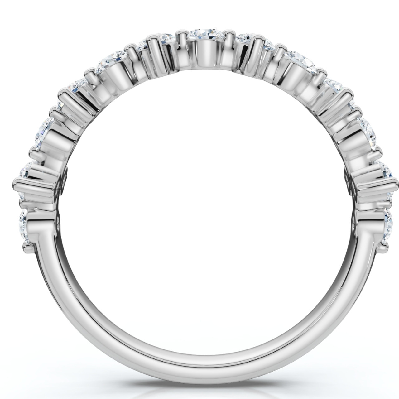 1/2Ct Round Diamond Wedding Ring Stackable Wedding Band 14k Gold Lab Grown (F-G, VS) 1/2Ct Round Diamond Wedding Ring Stackable Wedding Band 14k Gold Lab Grown (F-G, VS)