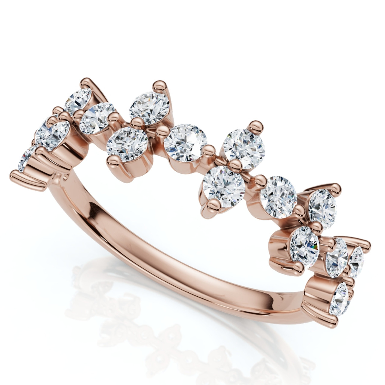 1/2Ct Round Diamond Wedding Ring Stackable Wedding Band 14k Gold Lab Grown (F-G, VS) 1/2Ct Round Diamond Wedding Ring Stackable Wedding Band 14k Gold Lab Grown (F-G, VS)