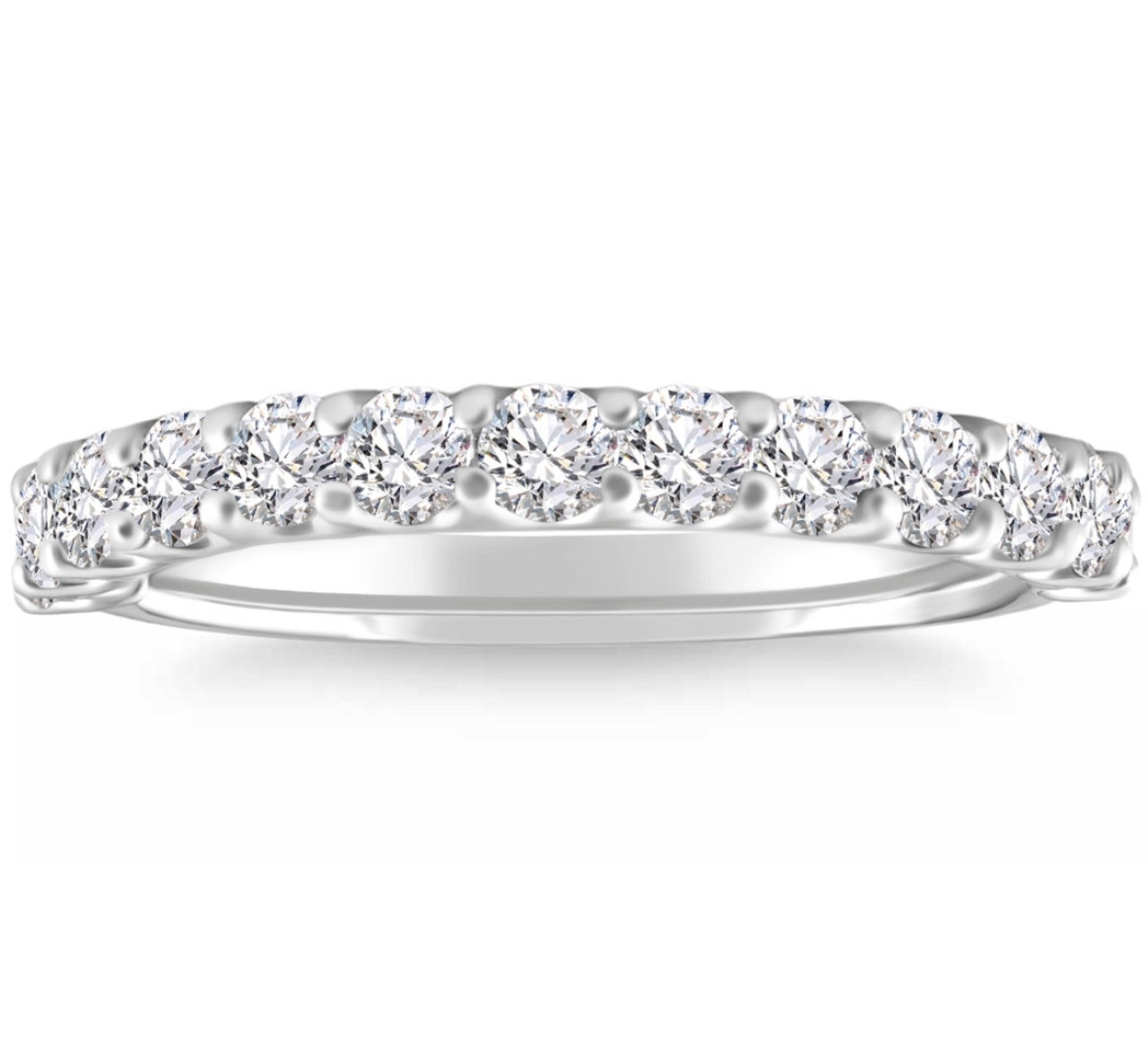 1Ct TW Round Cut Diamond U Prong Wedding Ring Stackable Band 14k Gold Lab Grown (F-G, VS2-SI1) 1Ct TW Round Cut Diamond U Prong Wedding Ring Stackable Band 14k Gold Lab Grown (F-G, VS2-SI1)