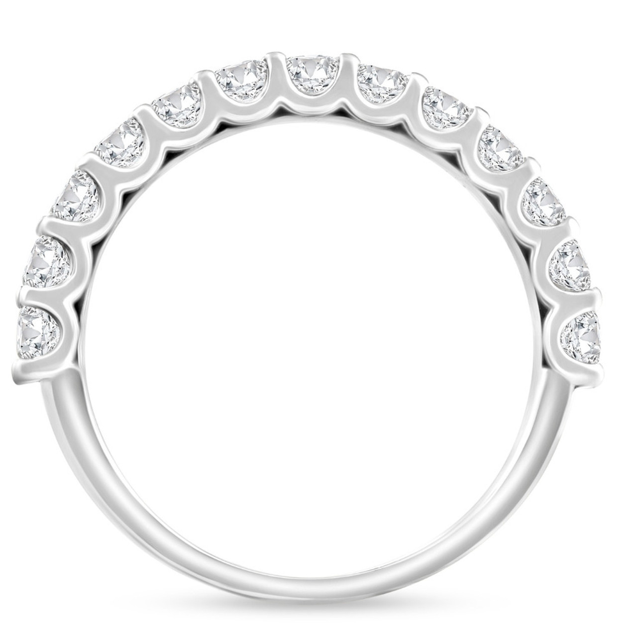 1Ct TW Round Cut Diamond U Prong Wedding Ring Stackable Band 14k Gold Lab Grown (F-G, VS2-SI1) 1Ct TW Round Cut Diamond U Prong Wedding Ring Stackable Band 14k Gold Lab Grown (F-G, VS2-SI1)