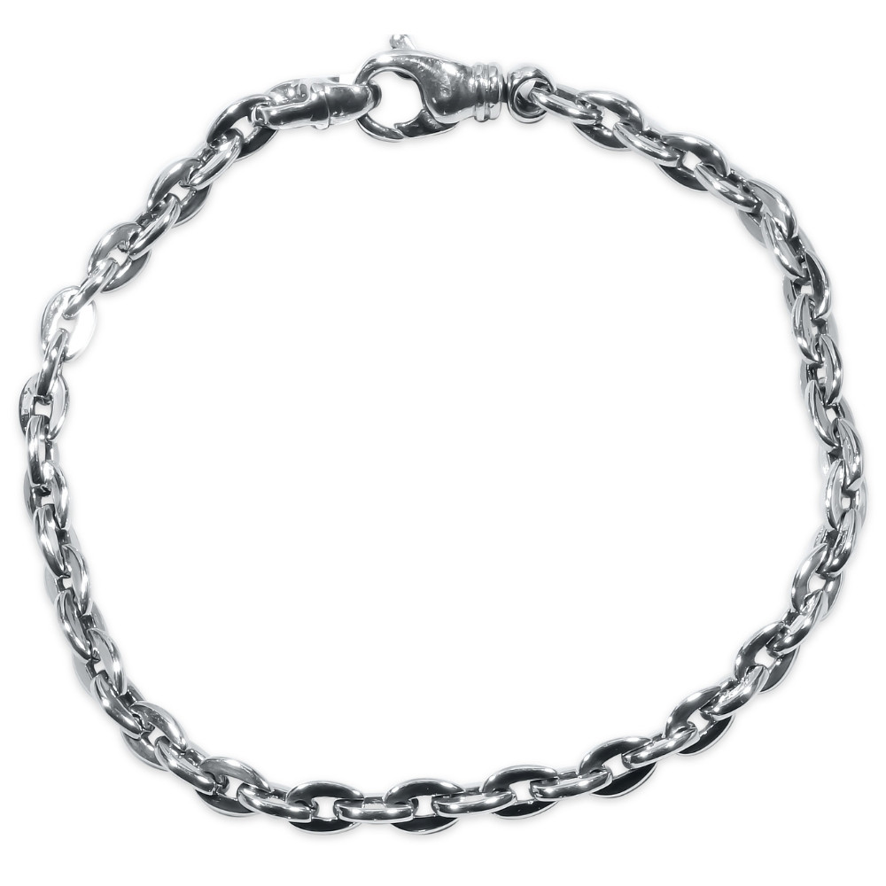 Men's Link 14k Gold (19gram) or Platinum (30gram) 5mm Bracelet 8.5"