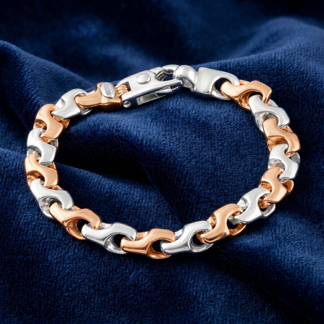Men's Designed 14k Gold (41gram) or Platinum (63gram) 8mm Link Bracelet 8.5"