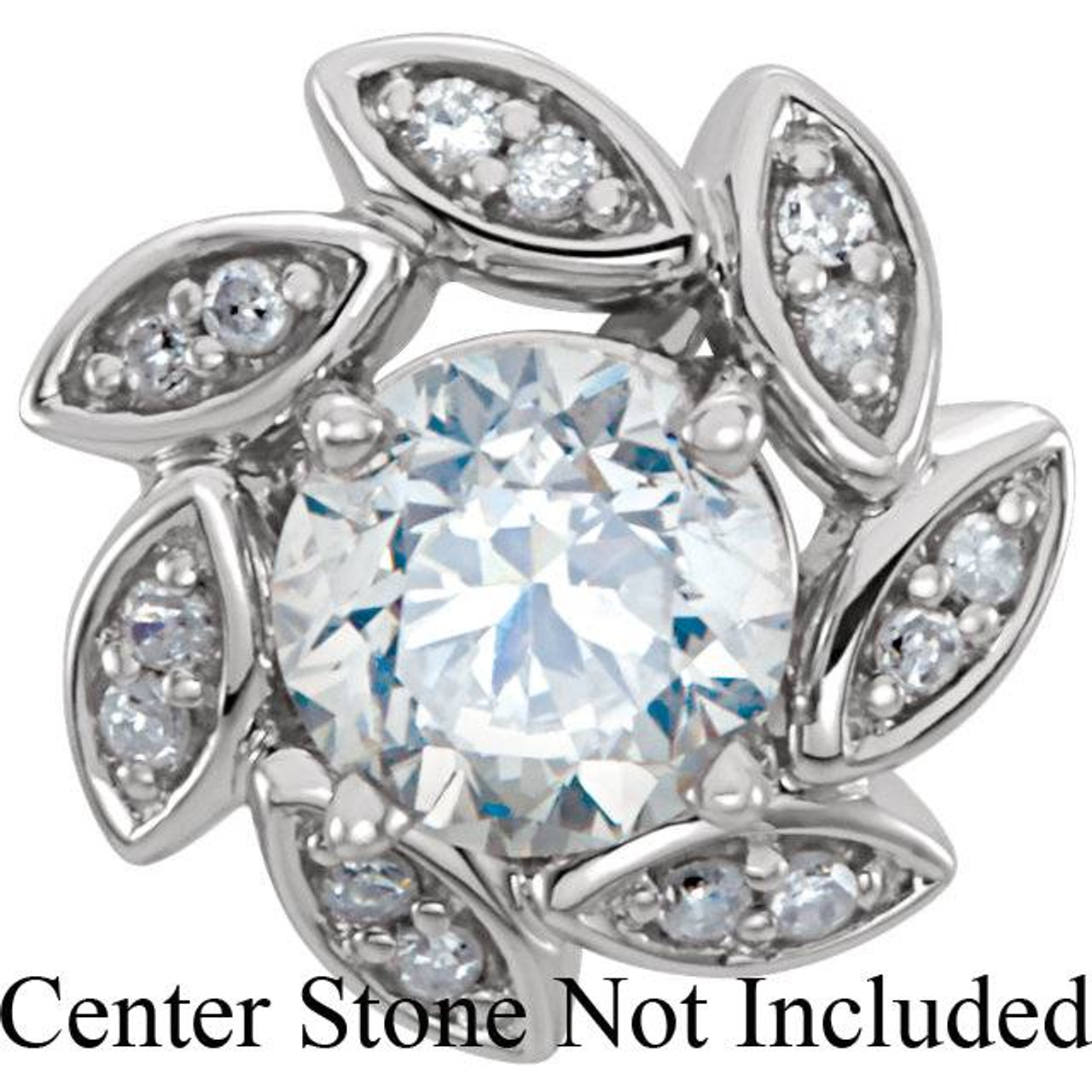 14Kt White 1/10 Ctw Diamond Earring Jackets (up to 4mm) (G-H, SI)