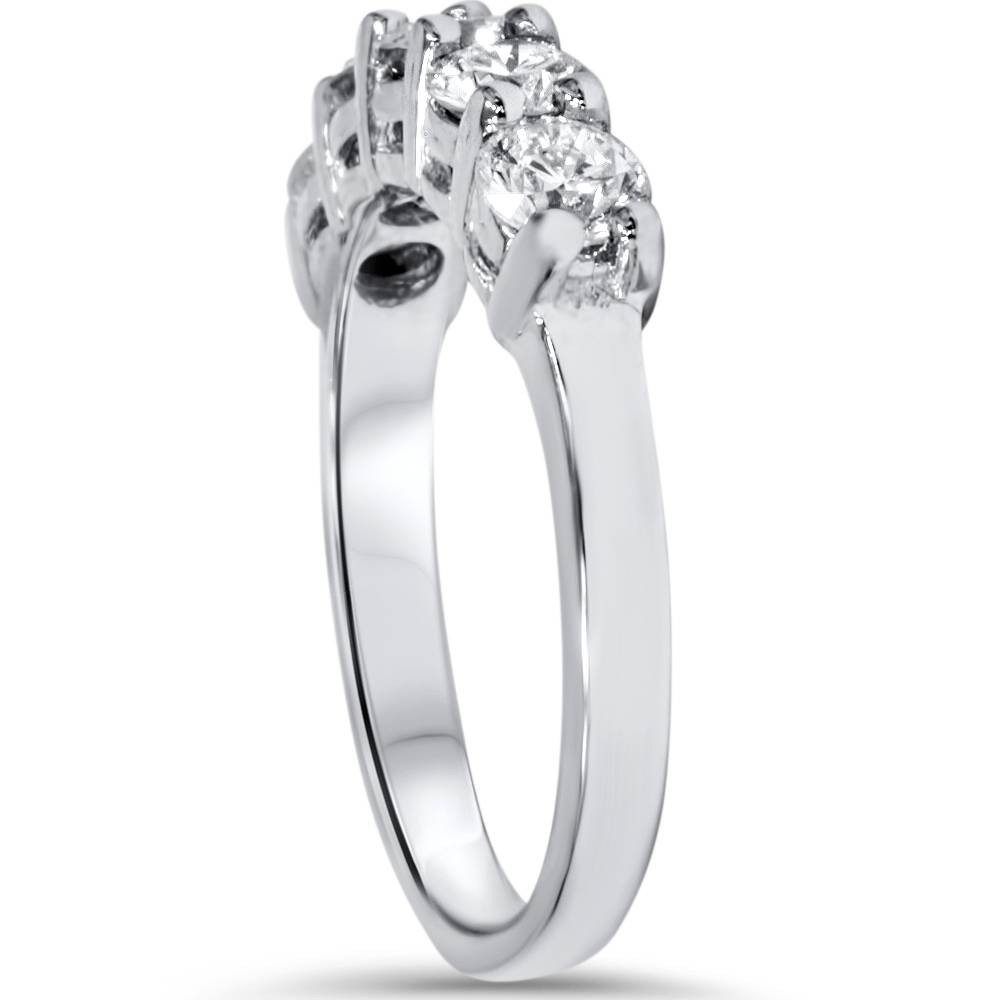 1/2ct Diamond Wedding Five Stone Ring 14k White Gold (G-H, SI)