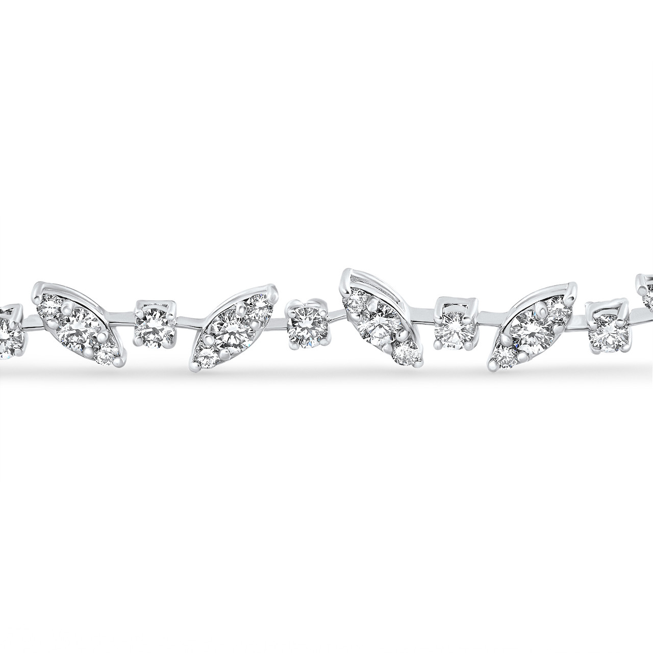 3.70Ct 14k White Gold Diamond Tennis Bracelet 7" Lab Grown (G-H, VS2-SI1)