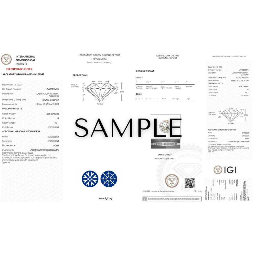 12Ct Certified Lab Grown Diamond Studs in 14k White Gold (G-H, VS2-SI1)