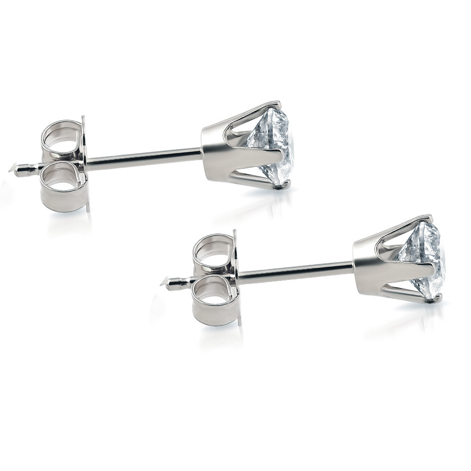 Platinum 1/2 ct Diamond Studs (G-H, I1)