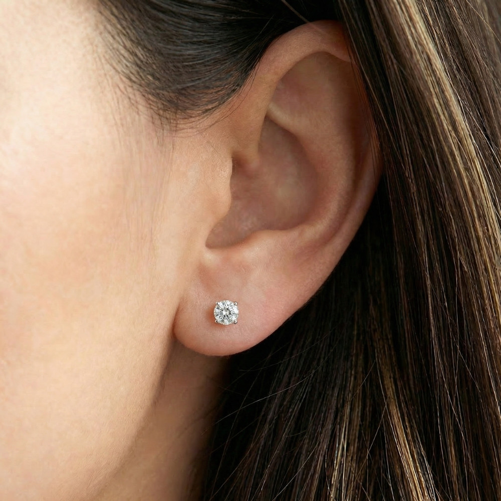 Platinum 1/2 ct Diamond Studs (G-H, I1)