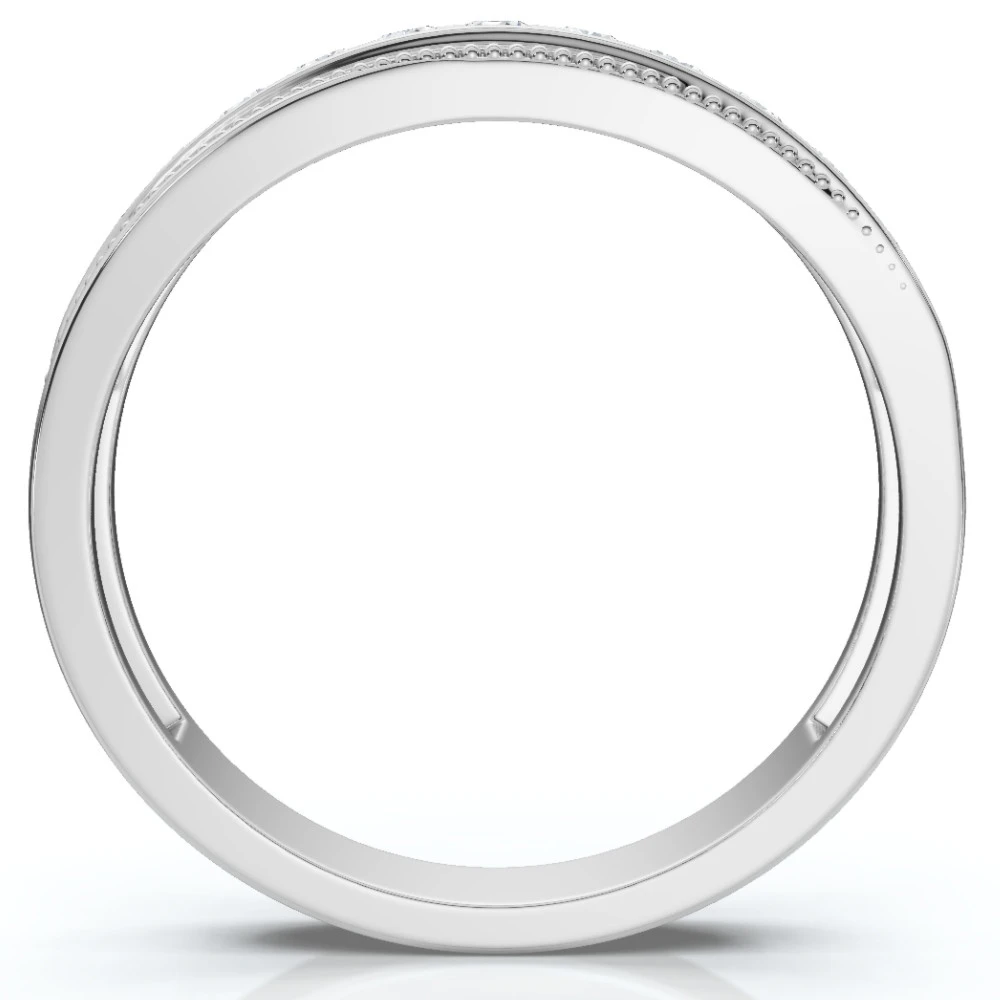 1/2Ct Men's Diamond Wedding Anniversary Ring 10k Gold Lab Grown Channel Set (F-G, VS)