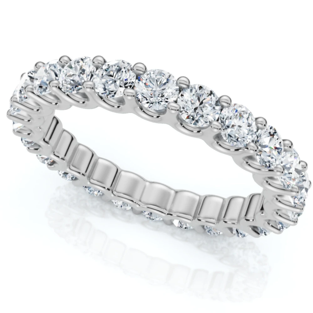1 1/2Ct Diamond Eternity Wedding Womens Ring 14k Gold or Platinum Lab Grown (F-G, VS)