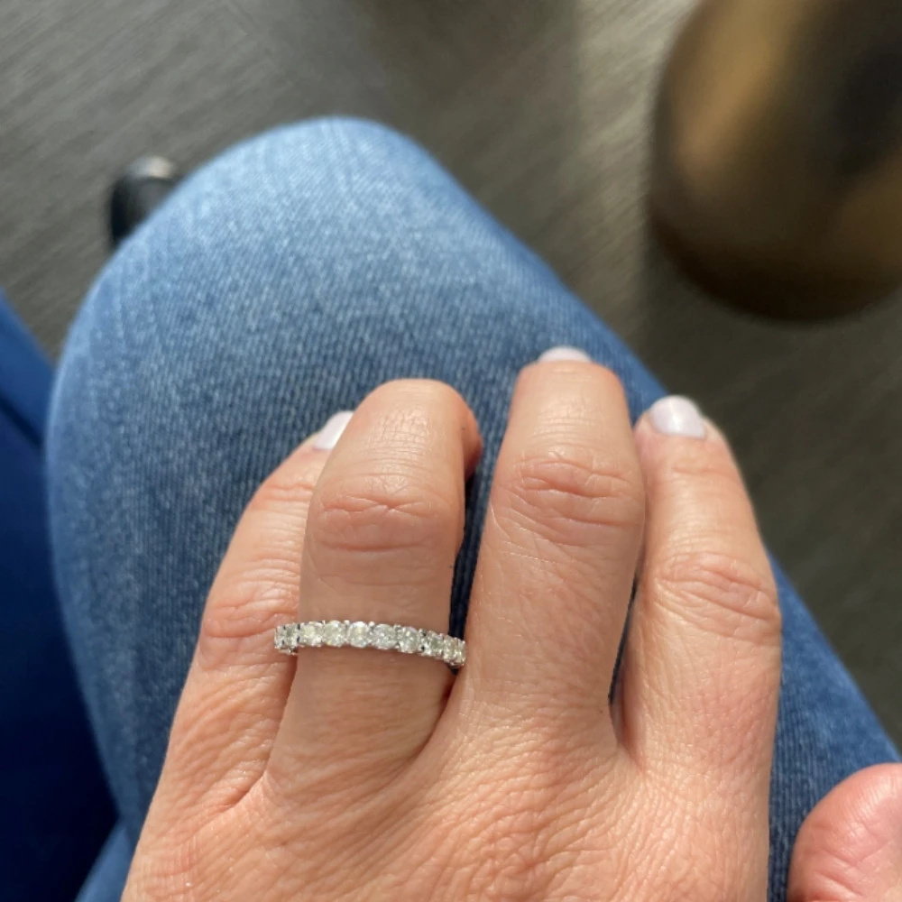 1 1/2Ct Diamond Eternity Wedding Womens Ring 14k Gold or Platinum Lab Grown (F-G, VS)