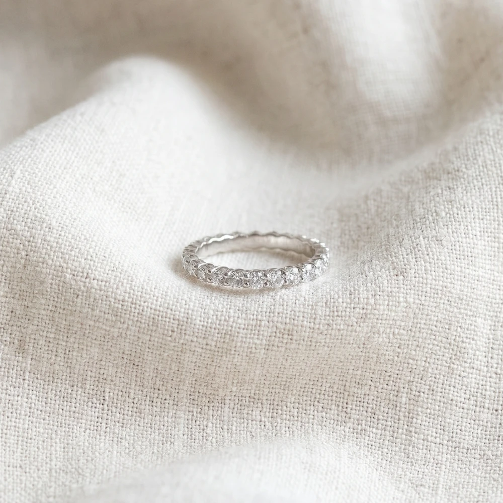 1 1/2Ct Diamond Eternity Wedding Womens Ring 14k Gold or Platinum Lab Grown (F-G, VS)