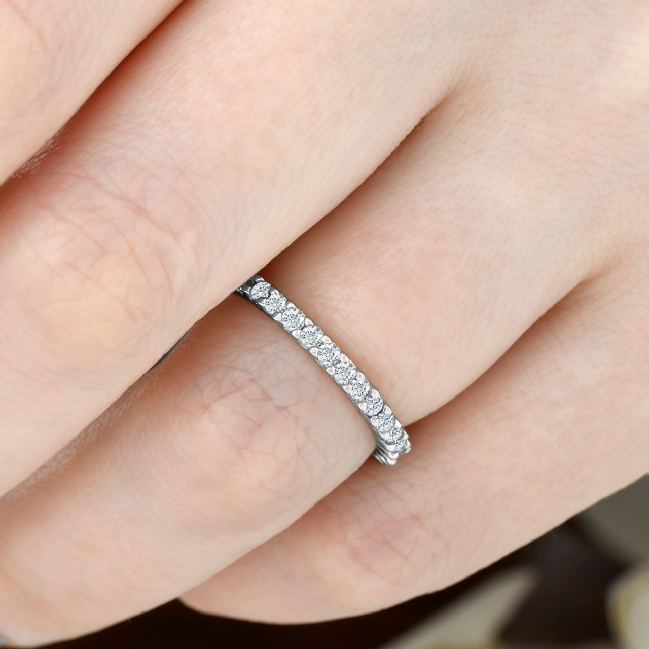 5/8Ct Diamond Eternity Wedding Ring 14k Gold or Platinum Lab Grown (F-G, VS) 5/8Ct Diamond Eternity Wedding Ring 14k Gold or Platinum Lab Grown (F-G, VS)