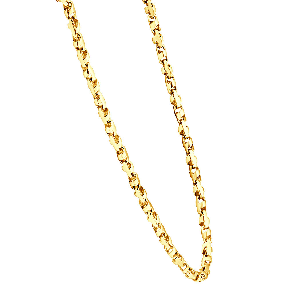 Men's (59g) Solid 14K Yellow Gold 5mm Flexible Link 22 