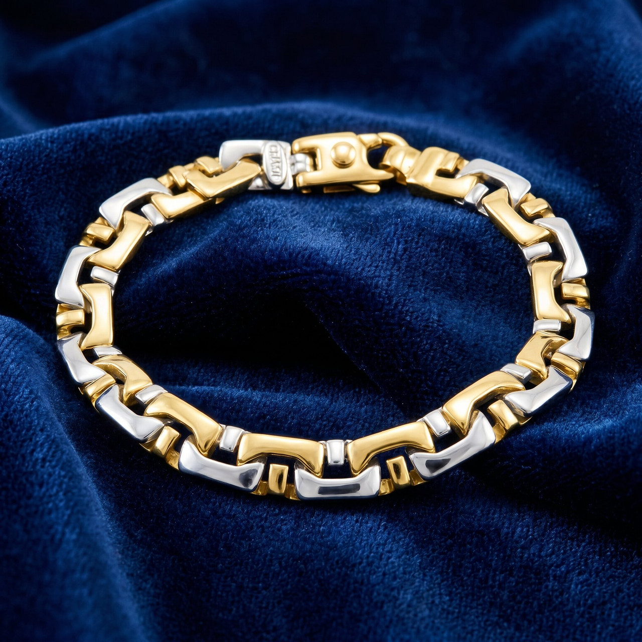 Men's Link 14k Gold (27gram) or Platinum (44gram) 8mm Bracelet 8.5"