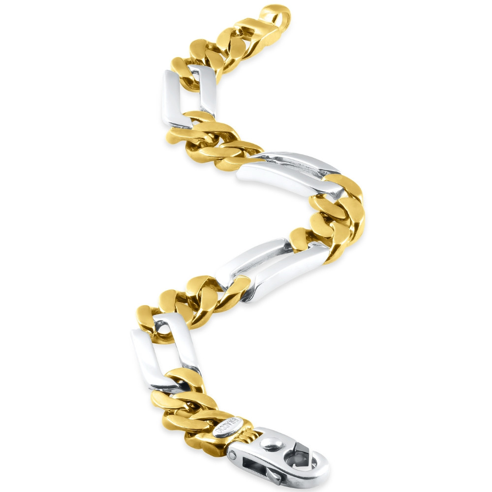Men's Figaro Link 14k Gold (49gram) or Platinum (80gram) 10.5mm Bracelet 8.25"