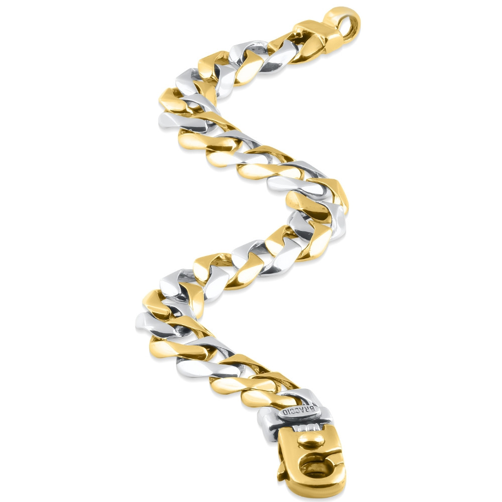 Men's Curb Link 14k Gold (37gram) or Platinum (60gram) 10mm Bracelet 8.25"