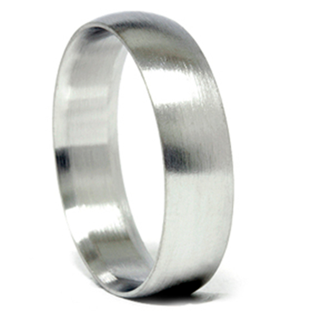 Mens 14k White Gold 6mm Designer Chad Ra Wedding Band