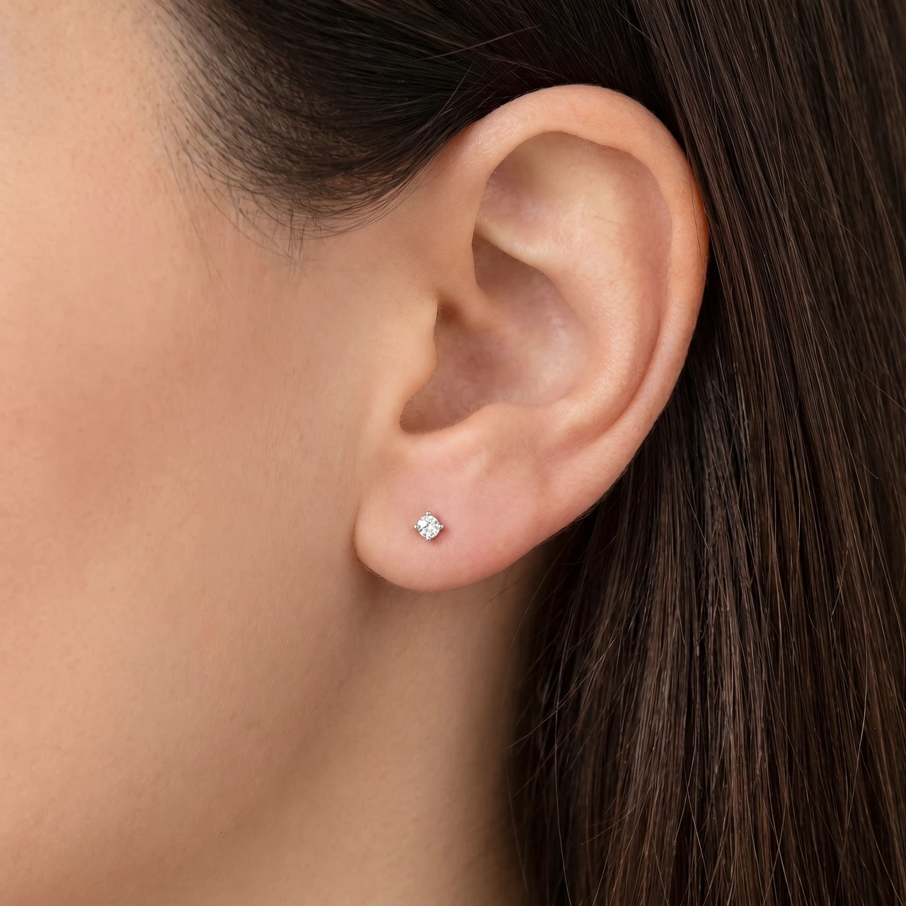 1/5ct Diamond Studs 14K White Gold (J-K, I2-I3)