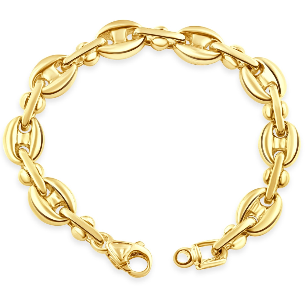 Men's Designed Mariner 14k Gold (70g) or Platinum (131g) 10mm Link Bracelet 8.5"