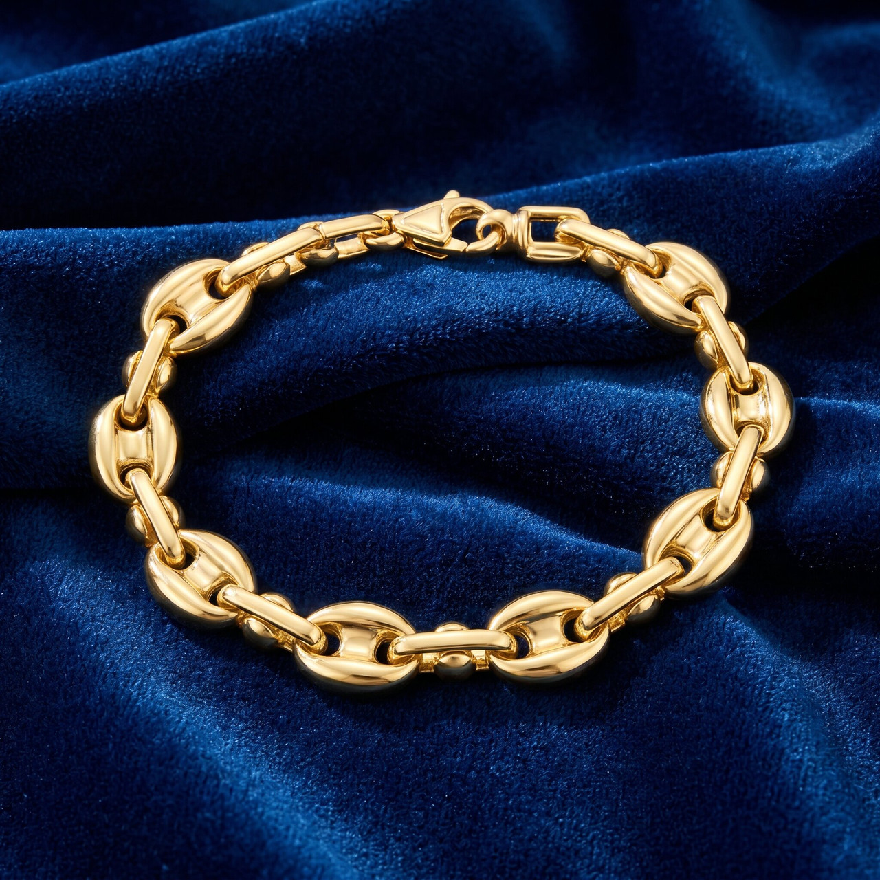 SunKu サンク CHAIN BRACELET ( MARIN ) Men's Designed Mariner 14k Gold (70g) or Platinum (131g) 10mm Link