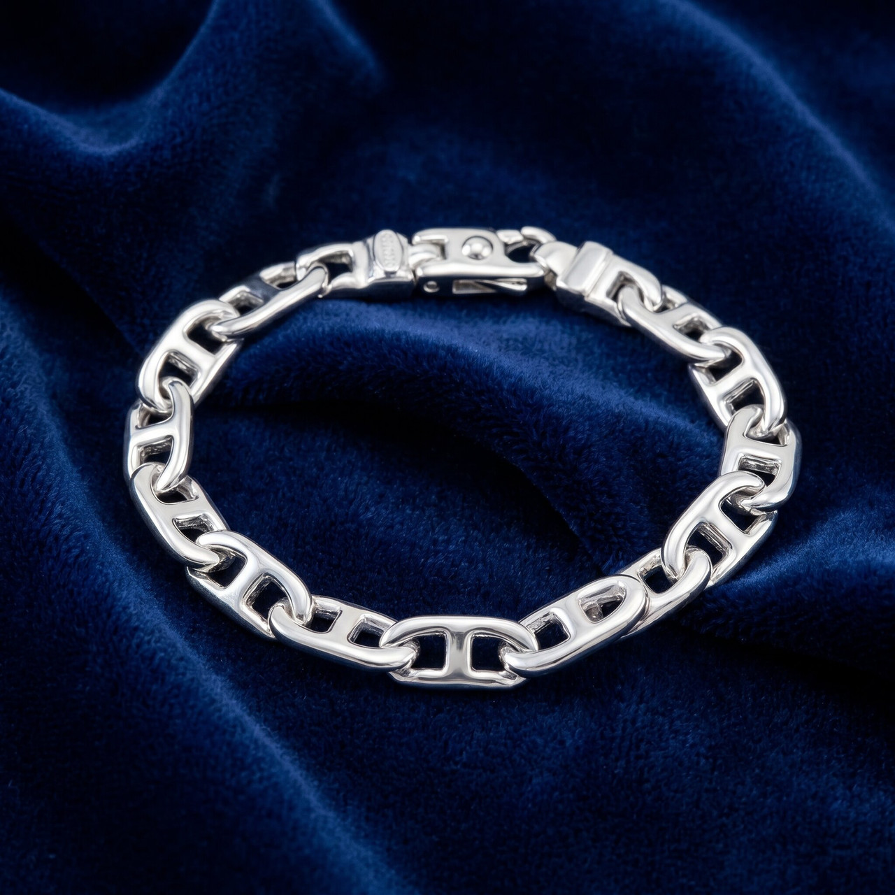 Men's Mariner 14k Gold (39gram) or Platinum (73gram) 7mm Link Bracelet 8.5"