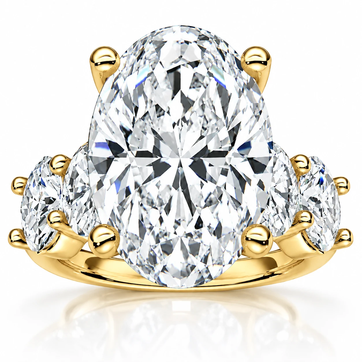 Certified 8.50Ct Oval Diamond Engagement Ring 14k Gold (F-G, VS2-SI1)