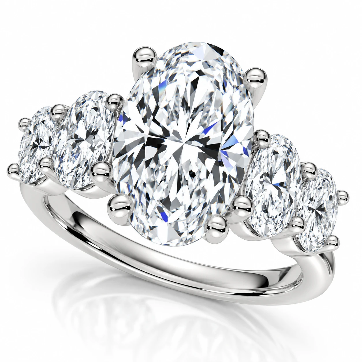 Certified 8.50Ct Oval Diamond Engagement Ring 14k Gold (F-G, VS2-SI1)