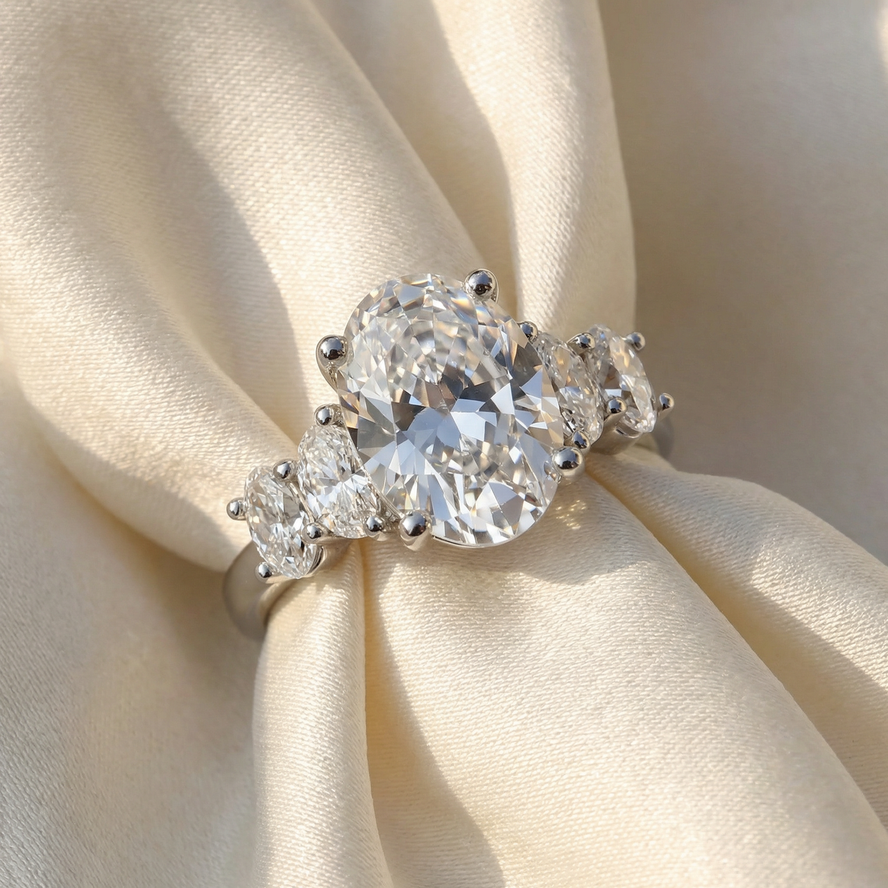 Certified 8.50Ct Oval Diamond Engagement Ring 14k Gold (F-G, VS2-SI1)