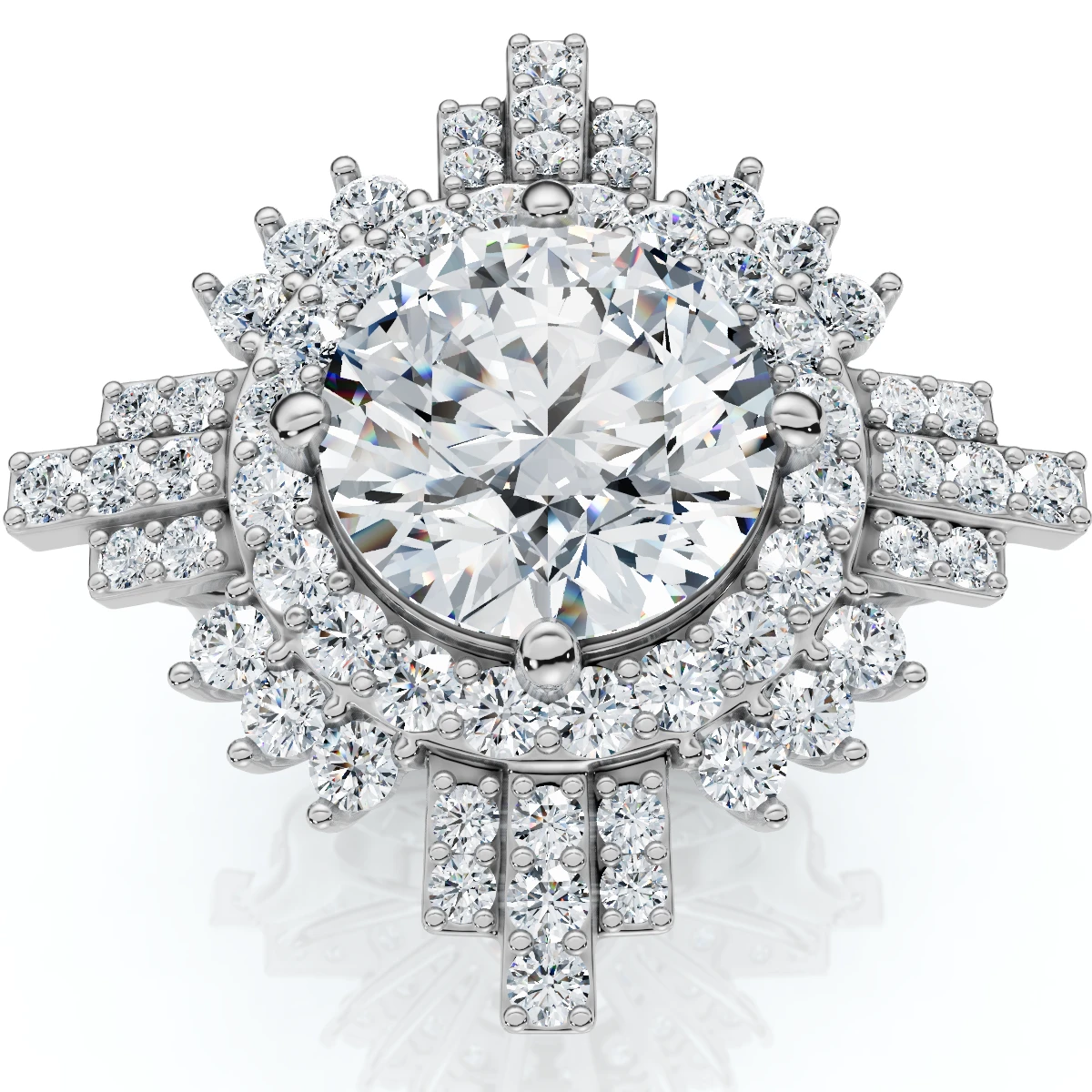 Certified 2.50 - 6.50Ct Diamond Hailee Engagement Ring 14k Gold Lab Grown (G-H, VS2-SI1)