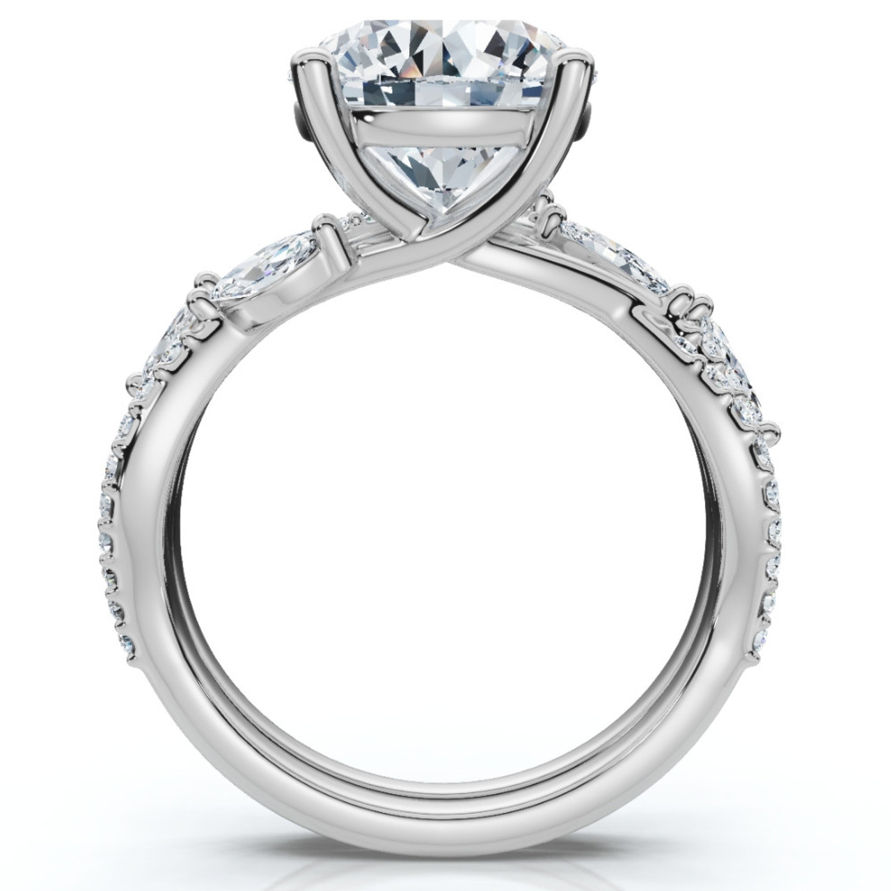 Certified 3 5/8Ct Diamond Engagement Wedding Ring Set 14k Gold Lab Grown (F-G, VVS) Certified 3 5/8Ct Diamond Engagement Wedding Ring Set 14k Gold Lab Grown (F-G, VVS)