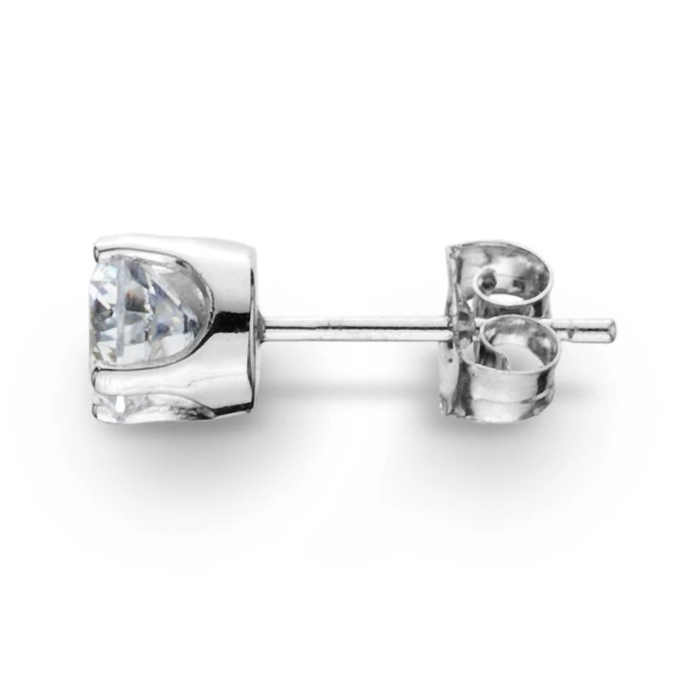 1/2ct Diamond Single Stud Earring 14K White Gold (H-I, I1)
