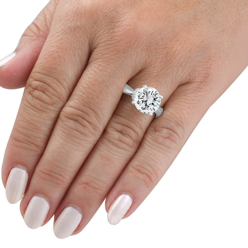 Certified 2.10 - 6.10Ct Diamond Engagement Ring 14k Gold Lab Grown (G-H, VS2-SI1)