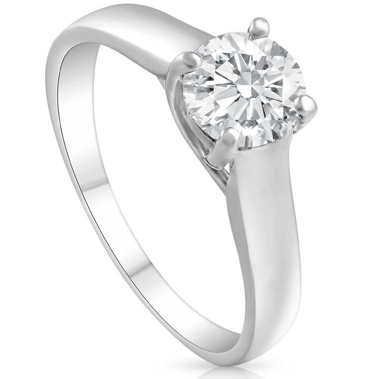 1-1/2 CT. Certified Diamond Solitaire Engagement Ring in 14K White Gold  (I/I2) | Zales