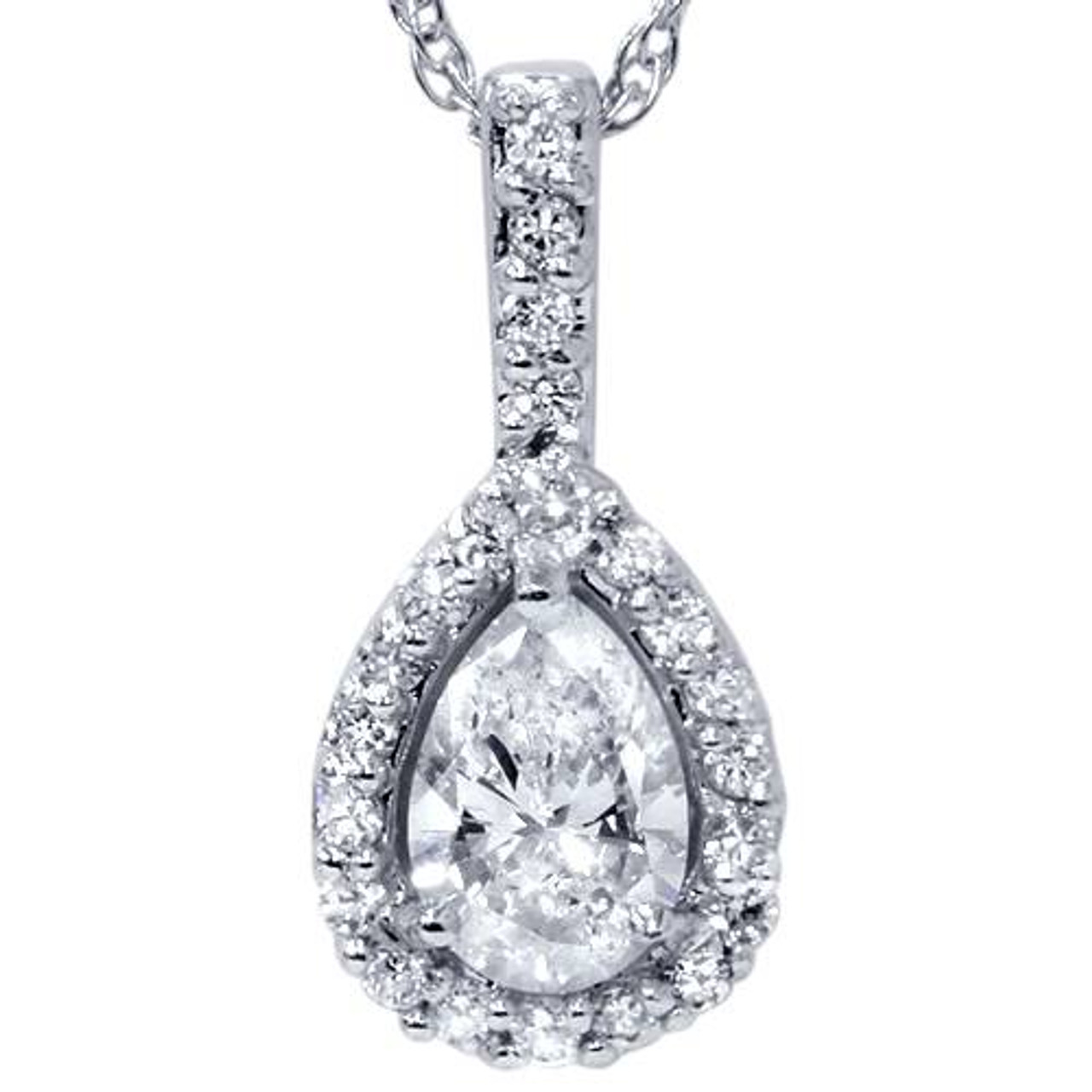 3/8ct Fancy Pear Shaped 14k Solitaire Diamond Pendant (G-H, I2-I3) 3/8ct Fancy Pear Shaped 14k Solitaire Diamond Pendant (G-H, I2-I3)
