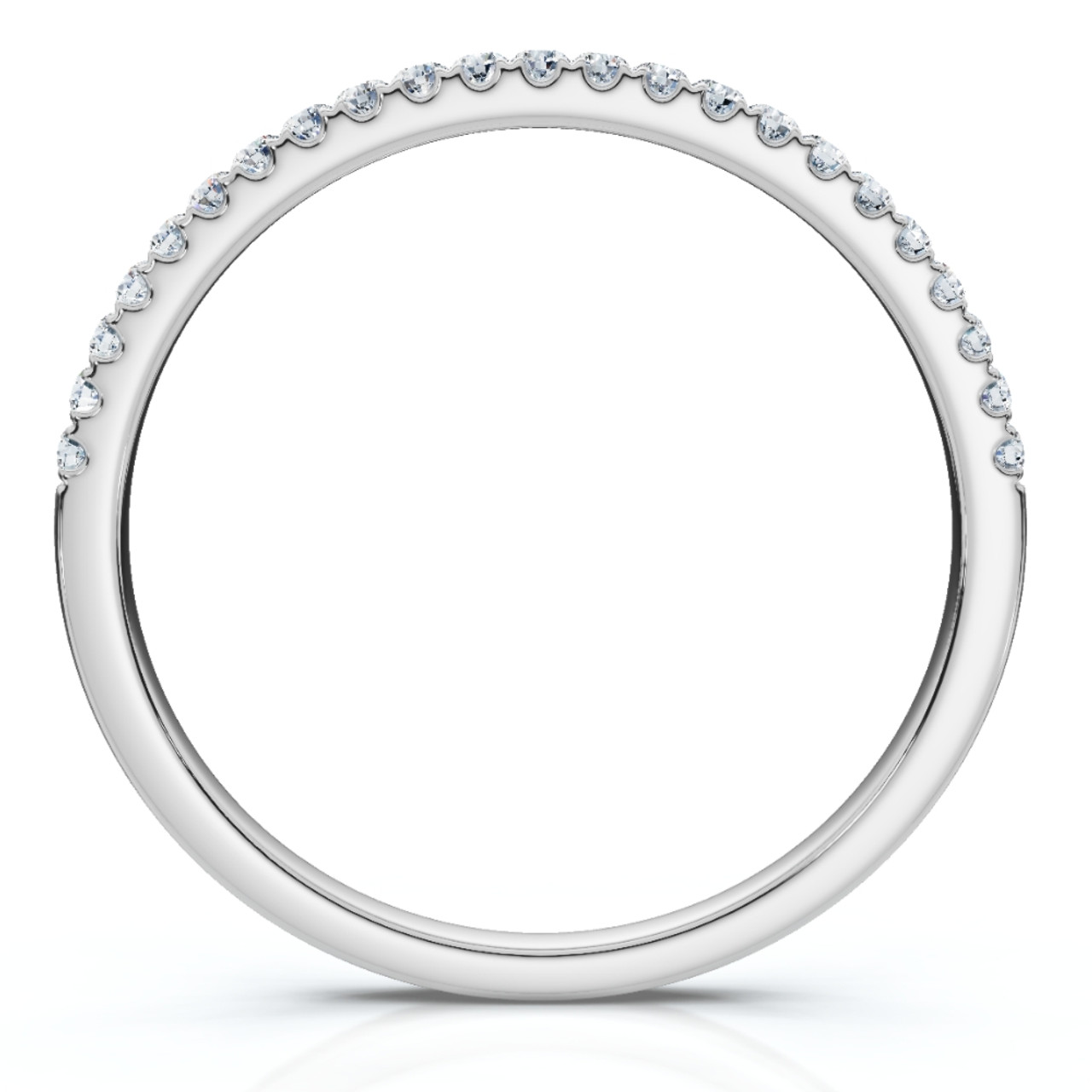 1/4Ct Diamond Wedding Ring Prong Set Stackable Anniversary Band Gold Lab Grown (G-H, VS)