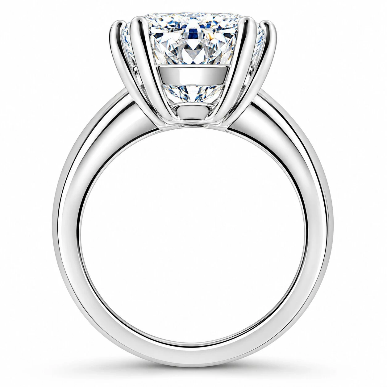 Certified 5Ct Radiant Solitaire Diamond Engagement Ring 14k Gold Lab Grown (G-H, VS)