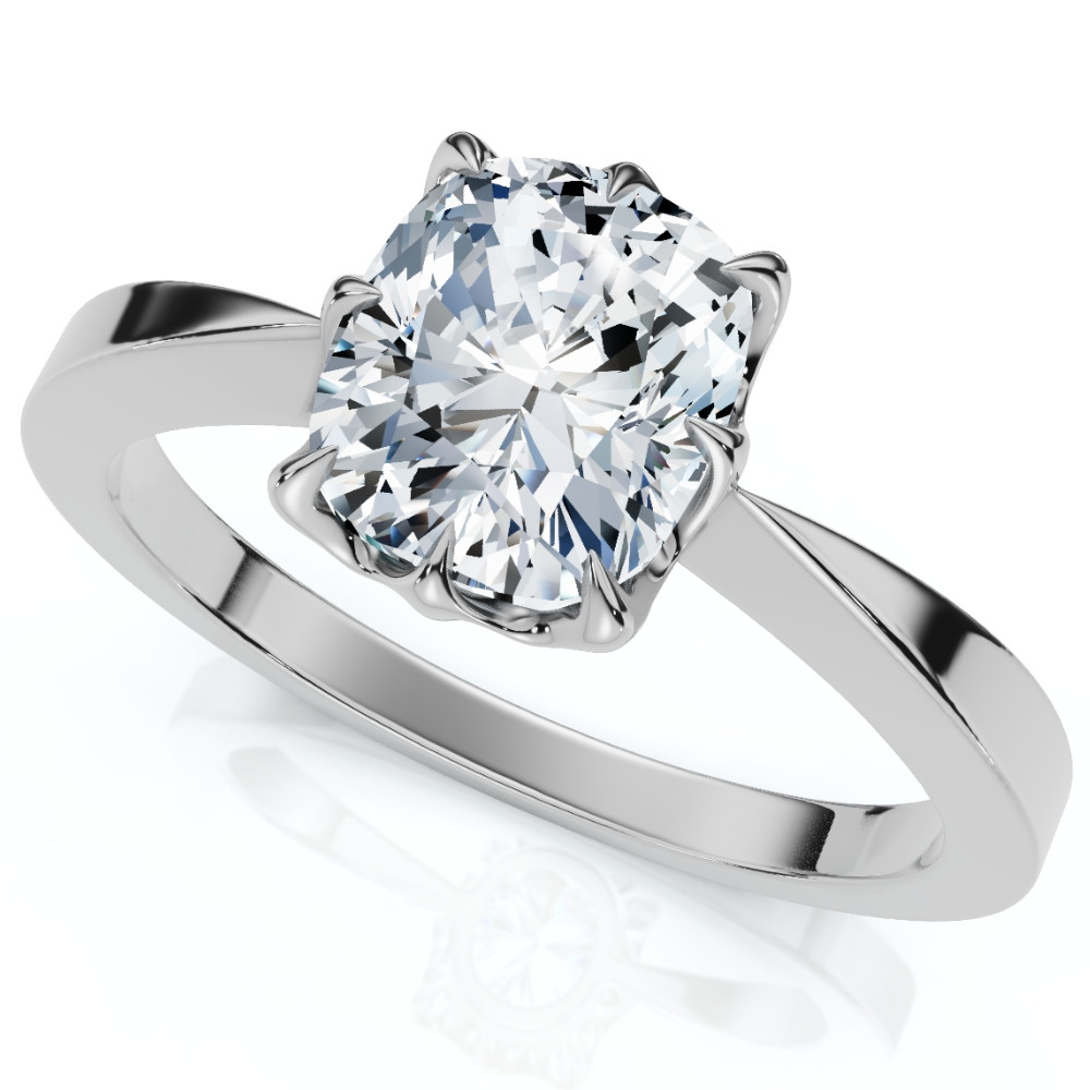 1 1/2Ct Cushion Solitaire Diamond Engagement Ring 14k Gold Lab Grown (F-G, VS)