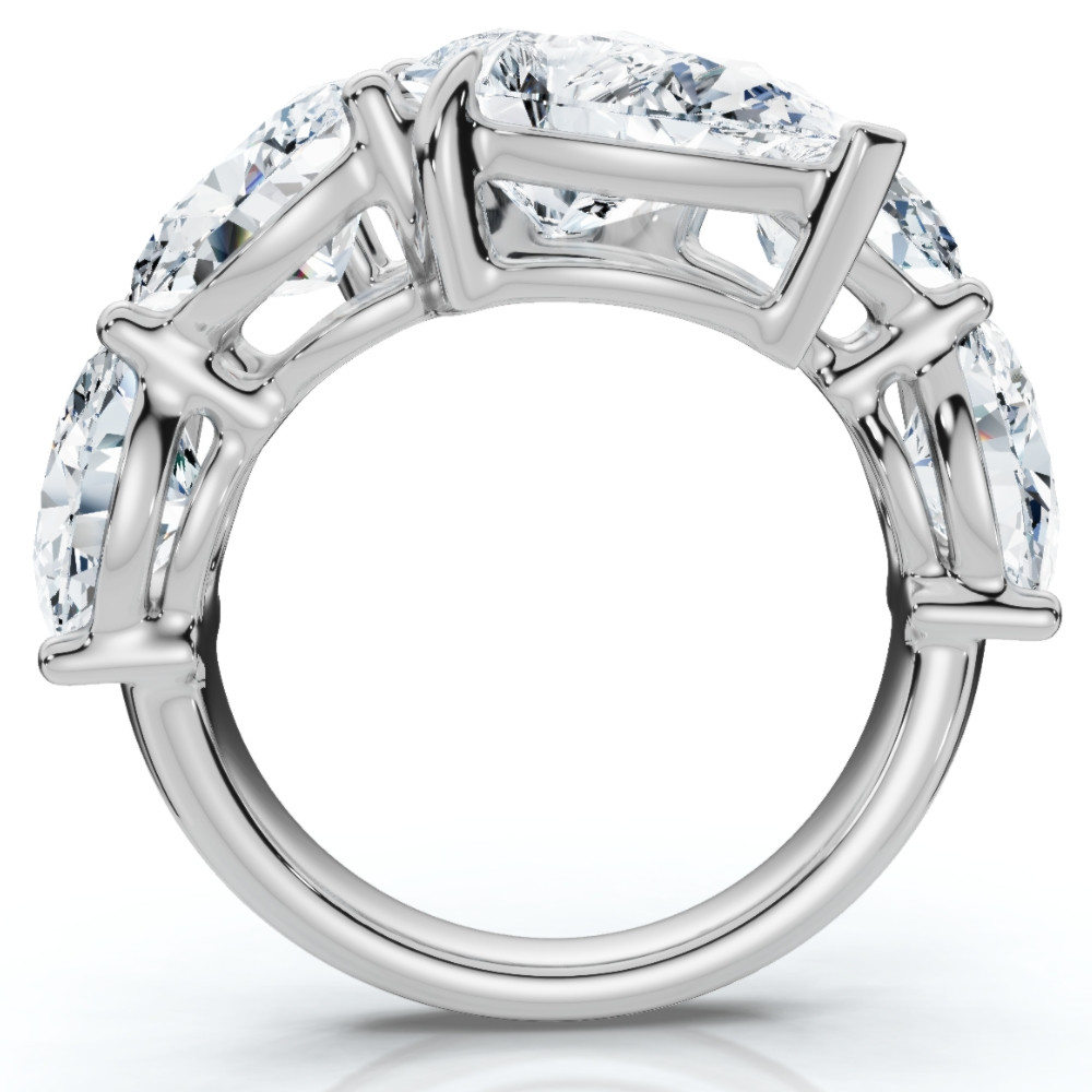 7.10Ct Pear & Oval Shape Bypass Ring Gold Lab Grown (F-G, VS)