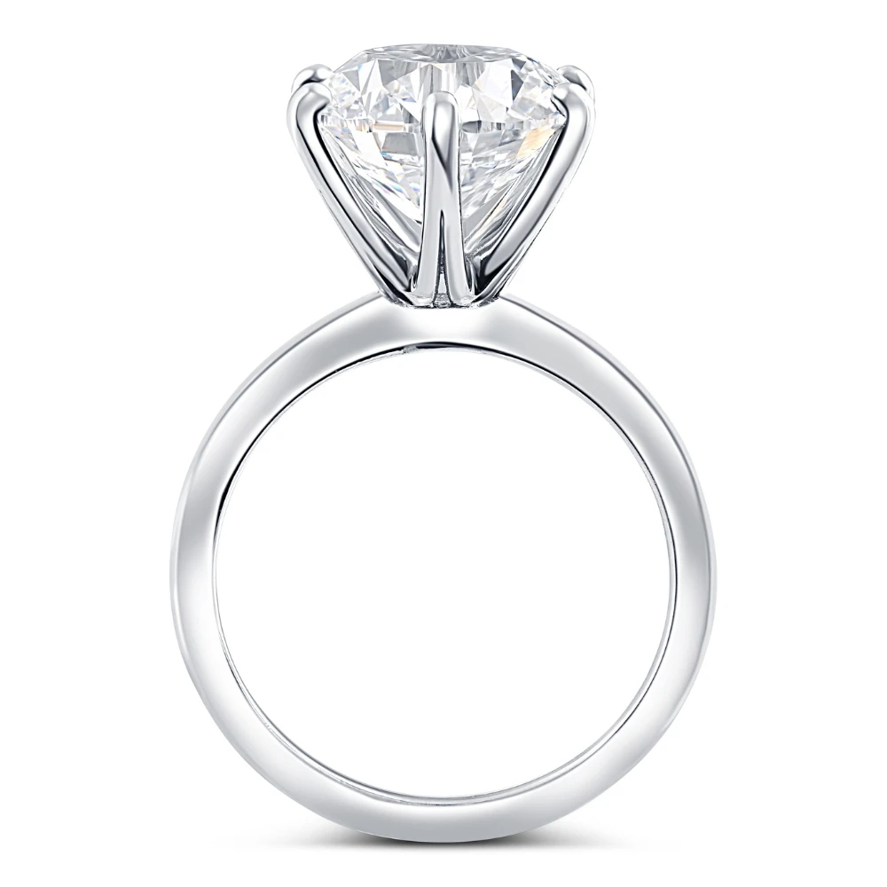 Certified 7Ct Solitaire Diamond Engagement Ring 14k White Gold Lab Grown (G-H, VS)