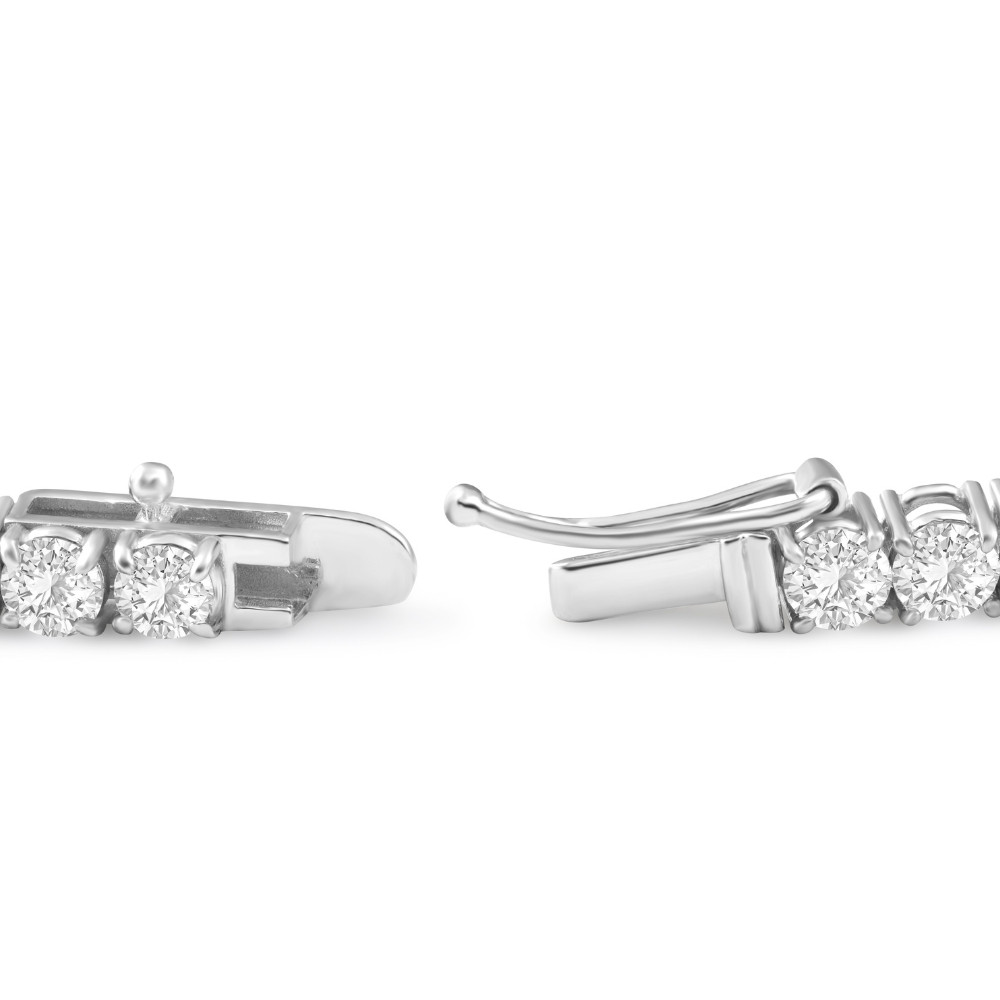 24 Ct TW Round Cut lab Grown Diamond Tennis Necklace 14K White Gold 23" (F-G, VS)